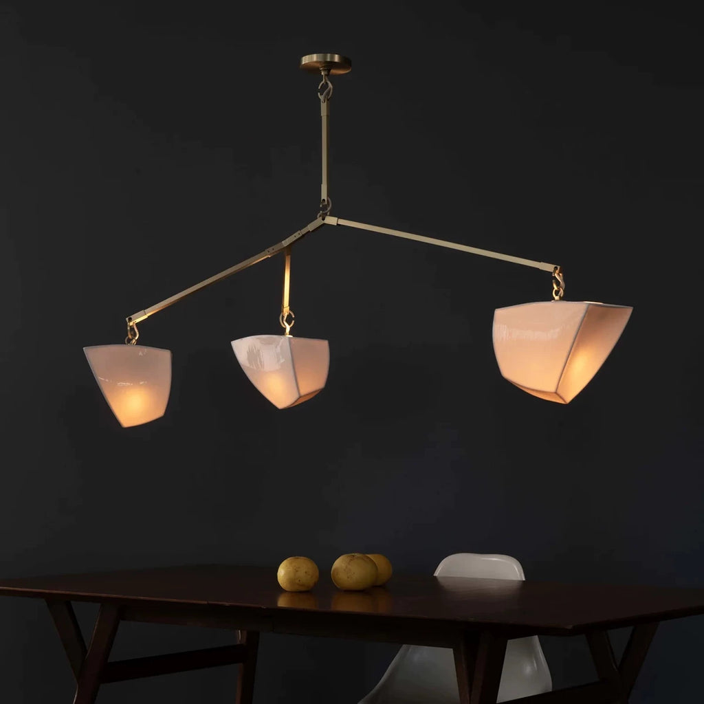 Vesper Brass Branching Chandelier Glowryte
