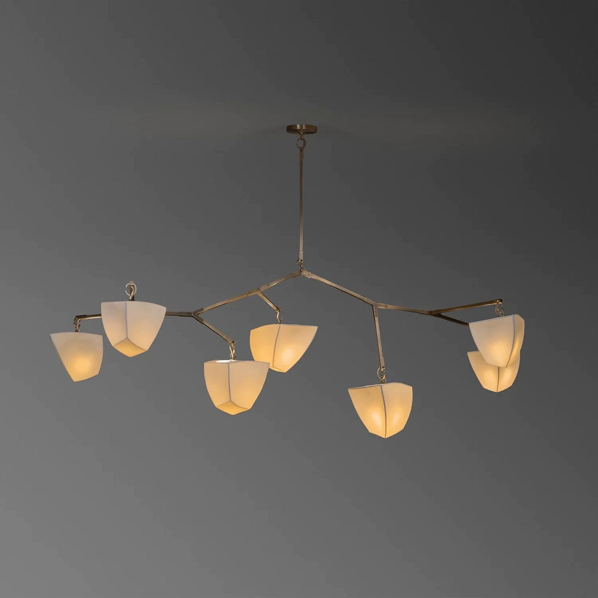 Vesper Brass Branching Chandelier Glowryte