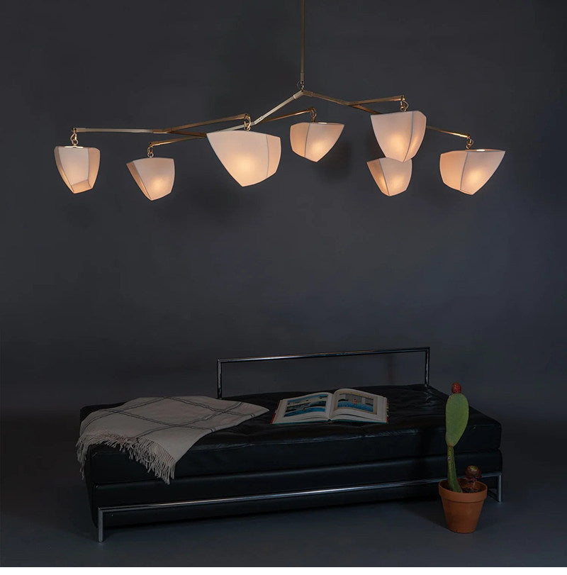 Vesper Brass Branching Chandelier Glowryte