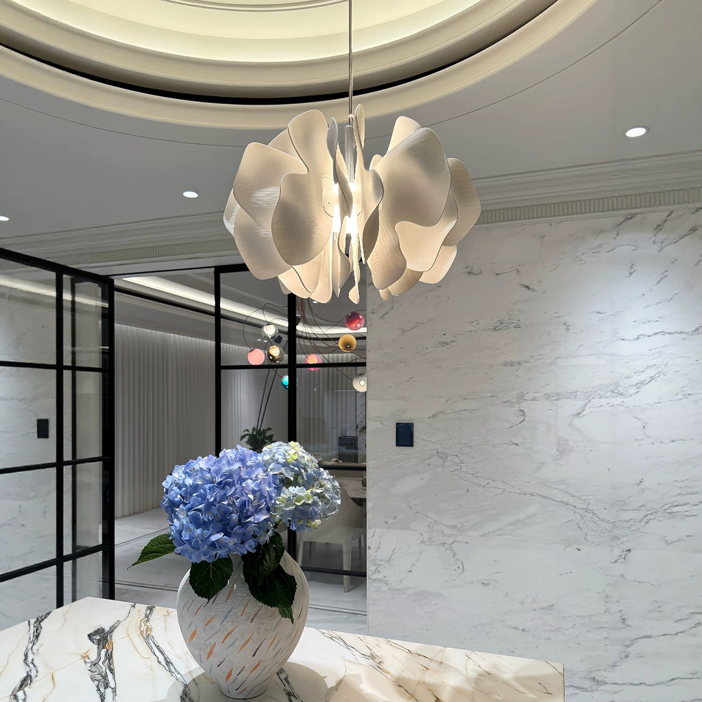 Nightbloom Ceramic Petal Chandelier