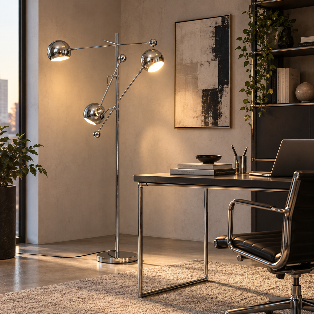 Orion 3-Light Articulating Floor Lamp Glowryte