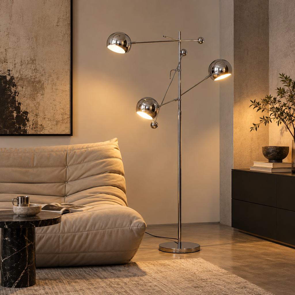 Orion 3-Light Articulating Floor Lamp Glowryte