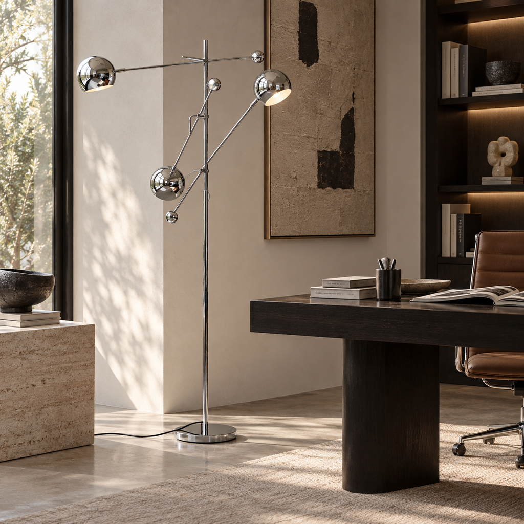 Orion 3-Light Articulating Floor Lamp Glowryte