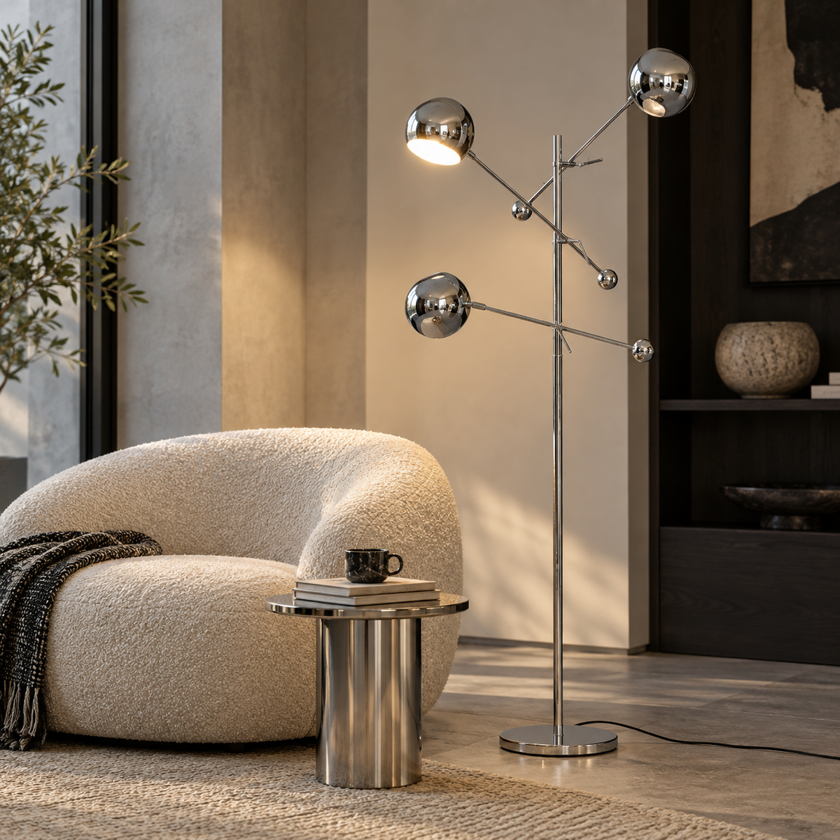 Orion 3-Light Articulating Floor Lamp Glowryte