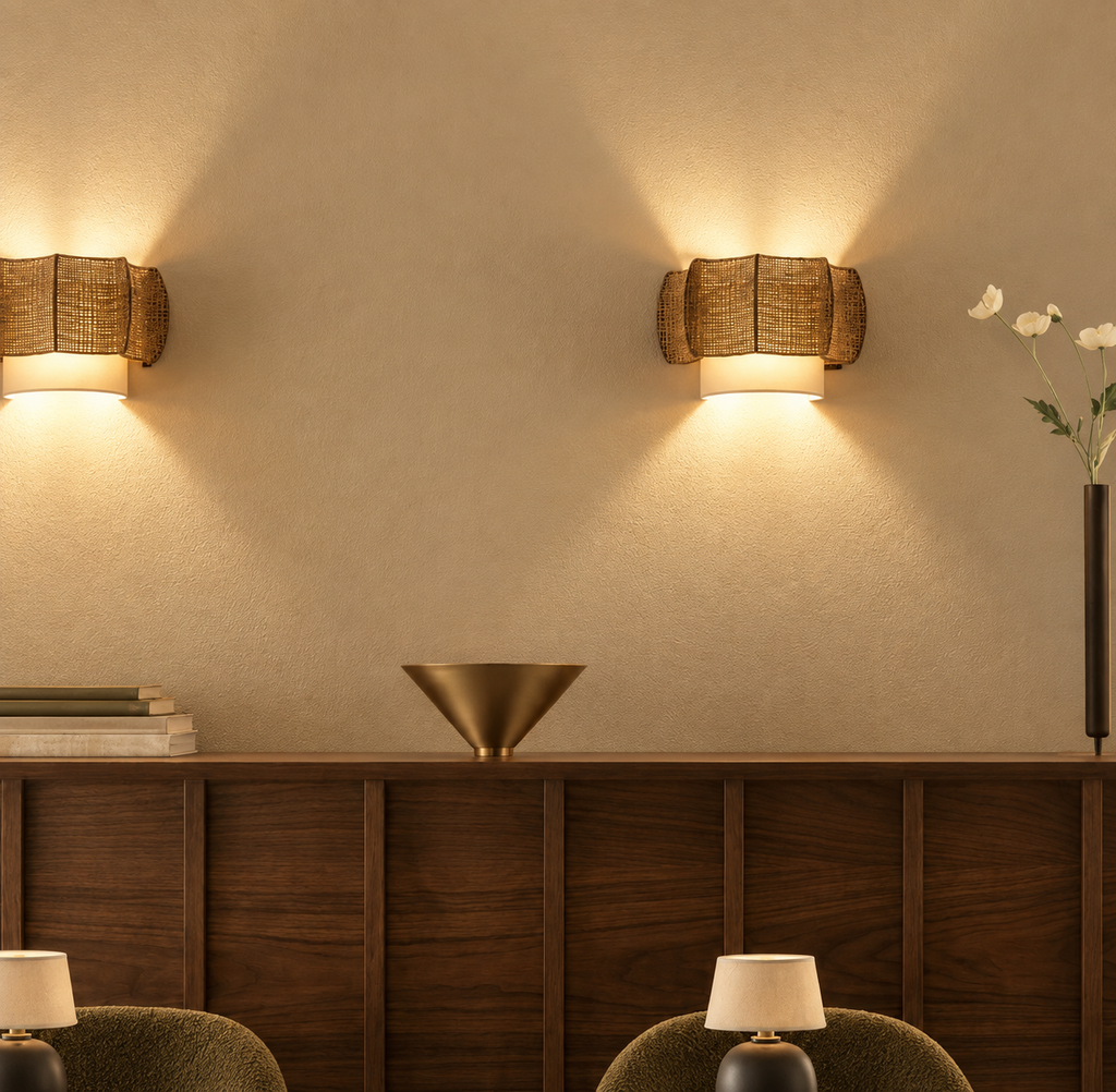 Paloma Woven Rattan Wall Sconce