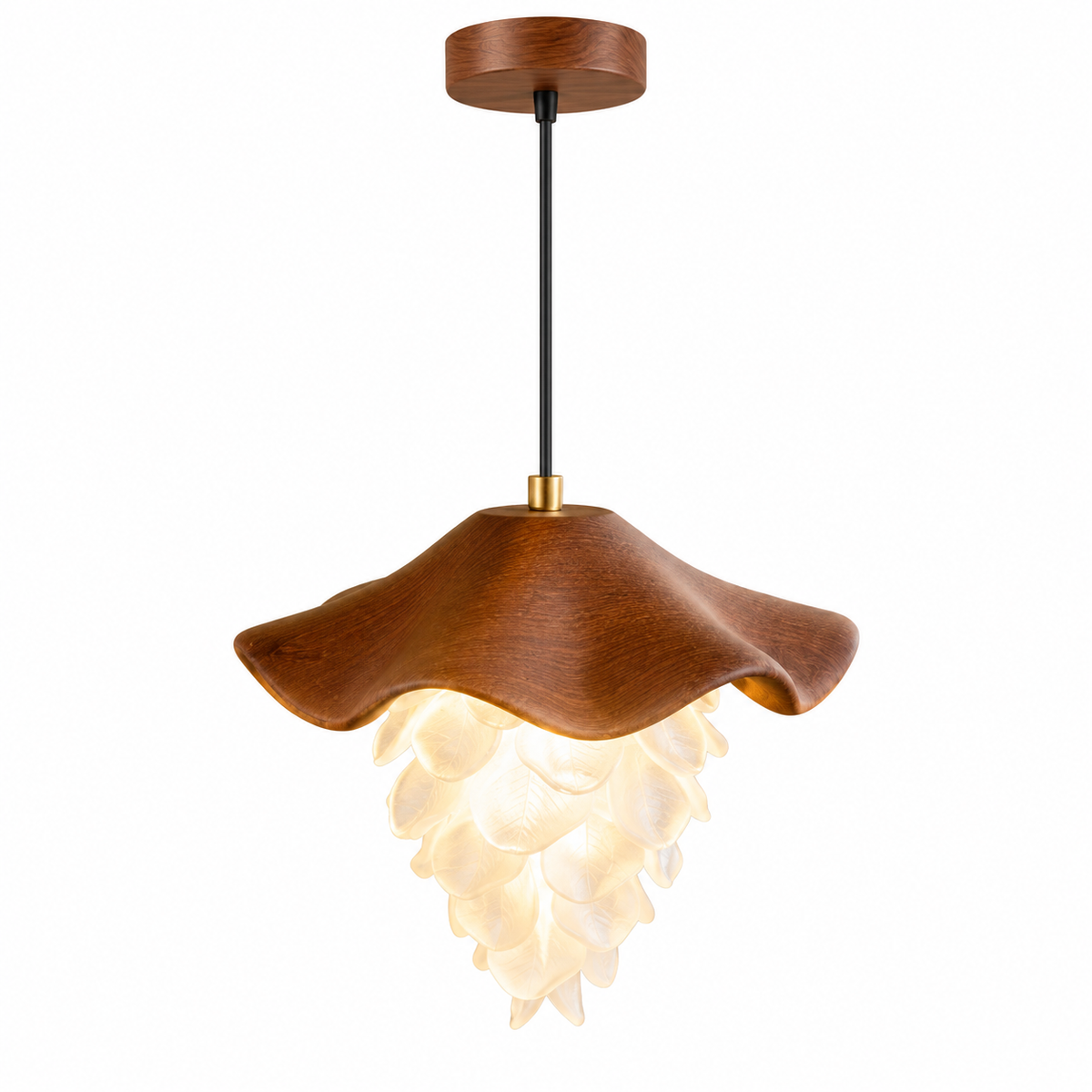 Pine Cone Pendant Light white Glowryte