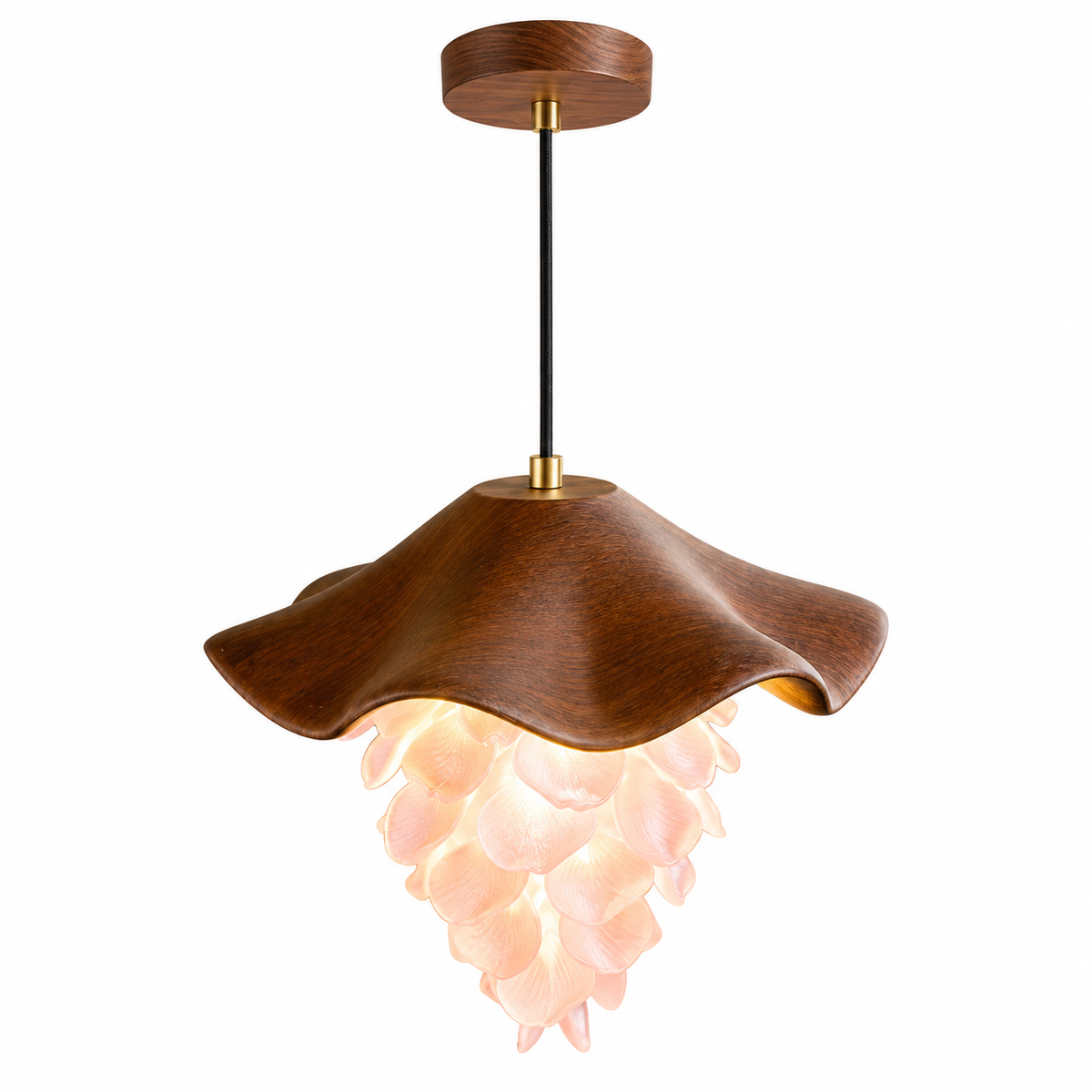 Pine Cone Pendant Light pink Glowryte