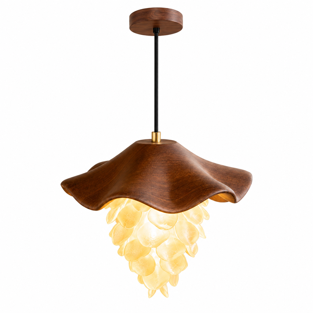 Pine Cone Pendant Light yellow Glowryte