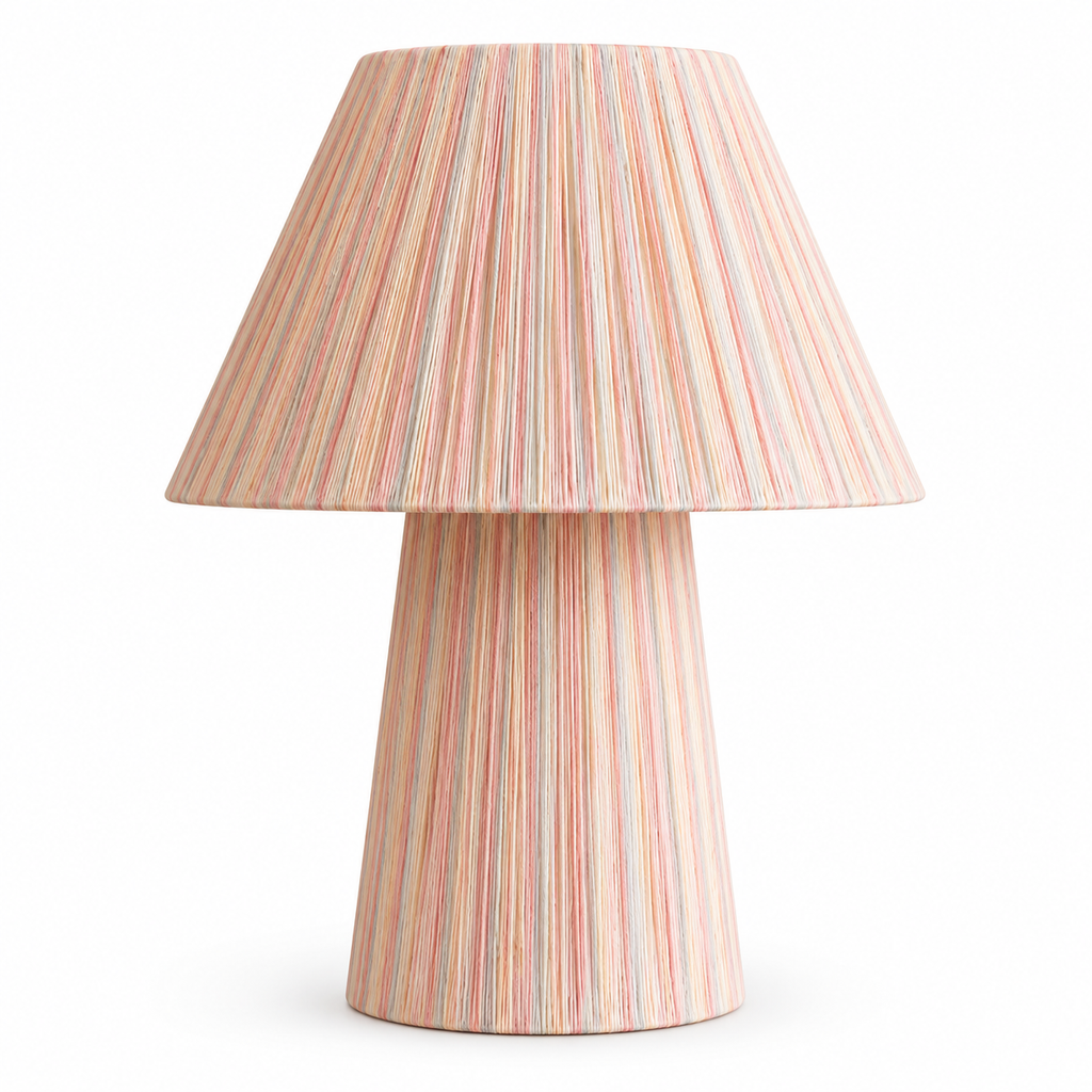 Raya Woven Gradient Table Lamp Pastel Blush Gradient Glowryte