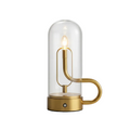Lux Dome Candlelight Lamp Gold L 5.5" × W 3.5" × H 9" (L 14 × W 9 × H 23 cm) Glowryte