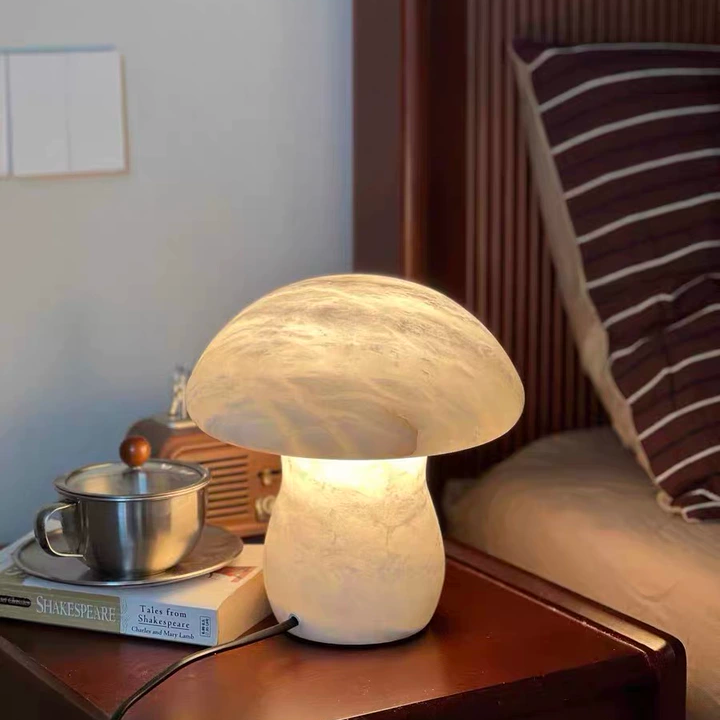 Rhea Alabaster Mushroom Table Lamp Glowryte