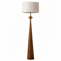 Rowan Tapered Walnut Floor Lamp Glowryte