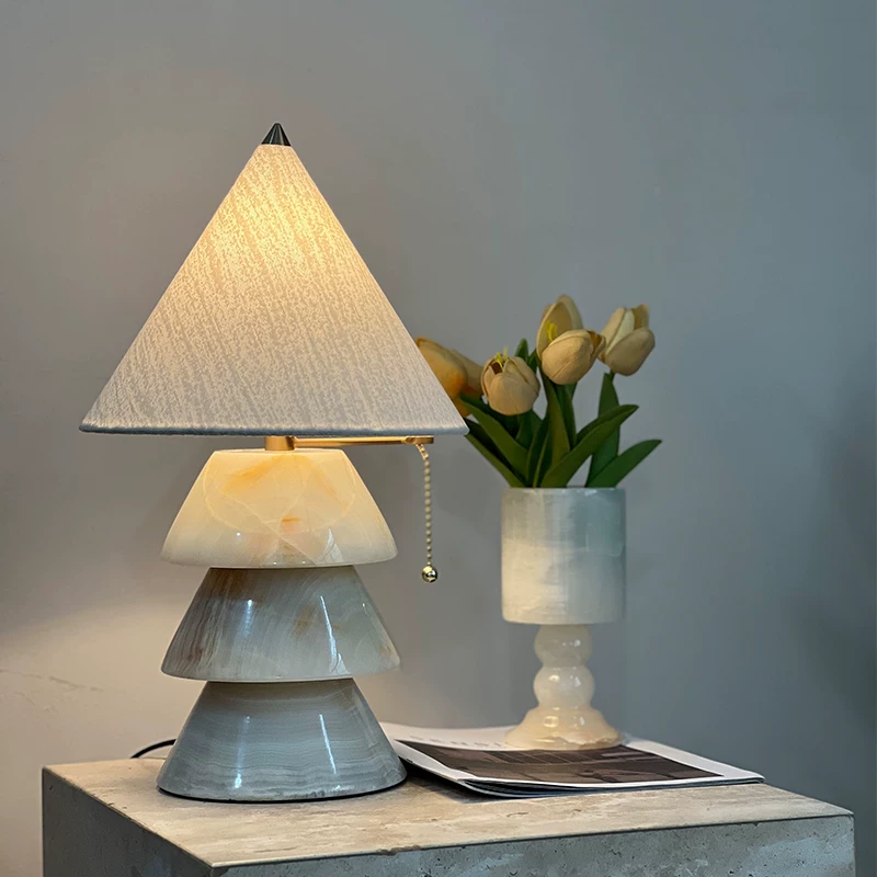 Serena Carved Jade-Style Tree Table Lamp Glowryte