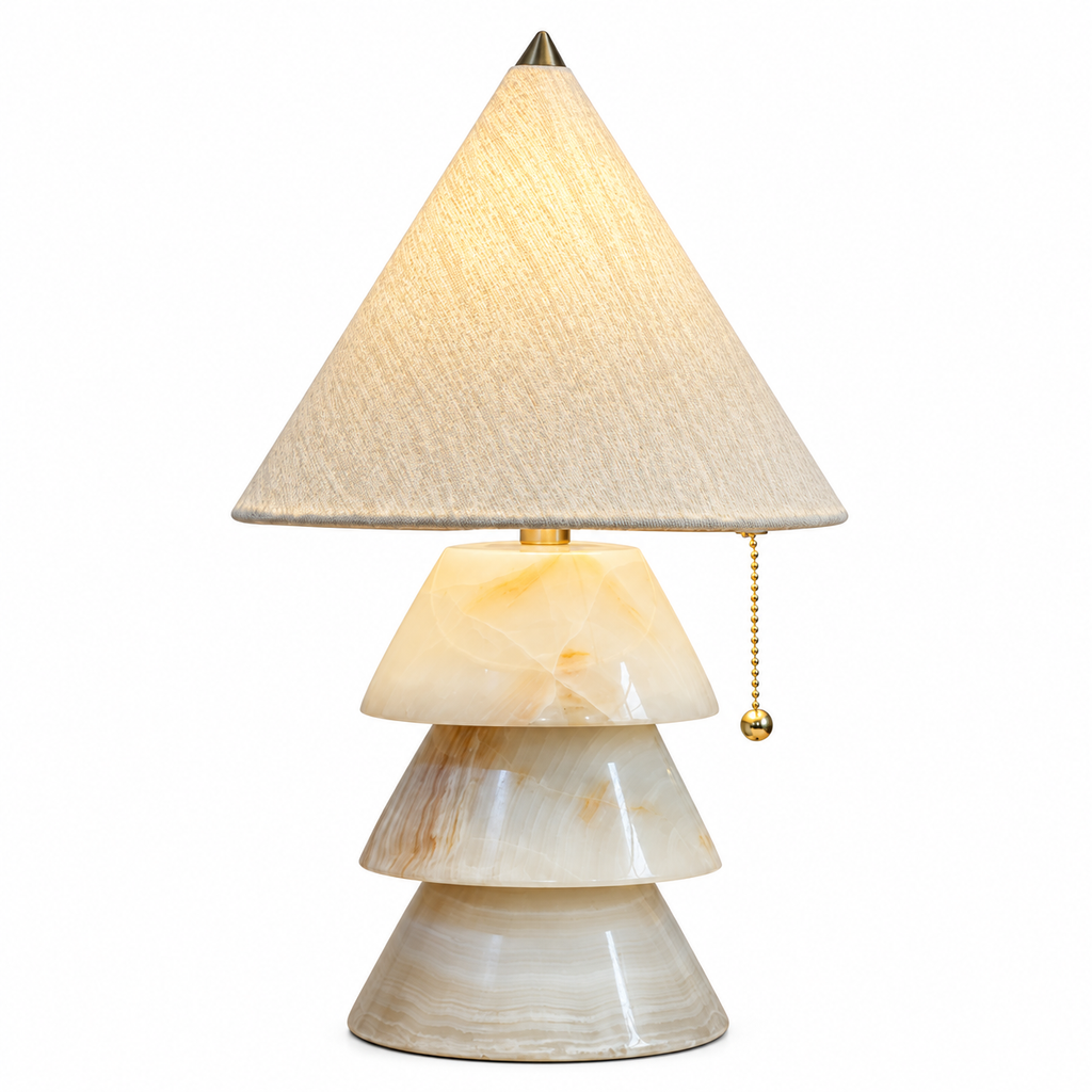 Serena Carved Jade-Style Tree Table Lamp White Jade Glowryte