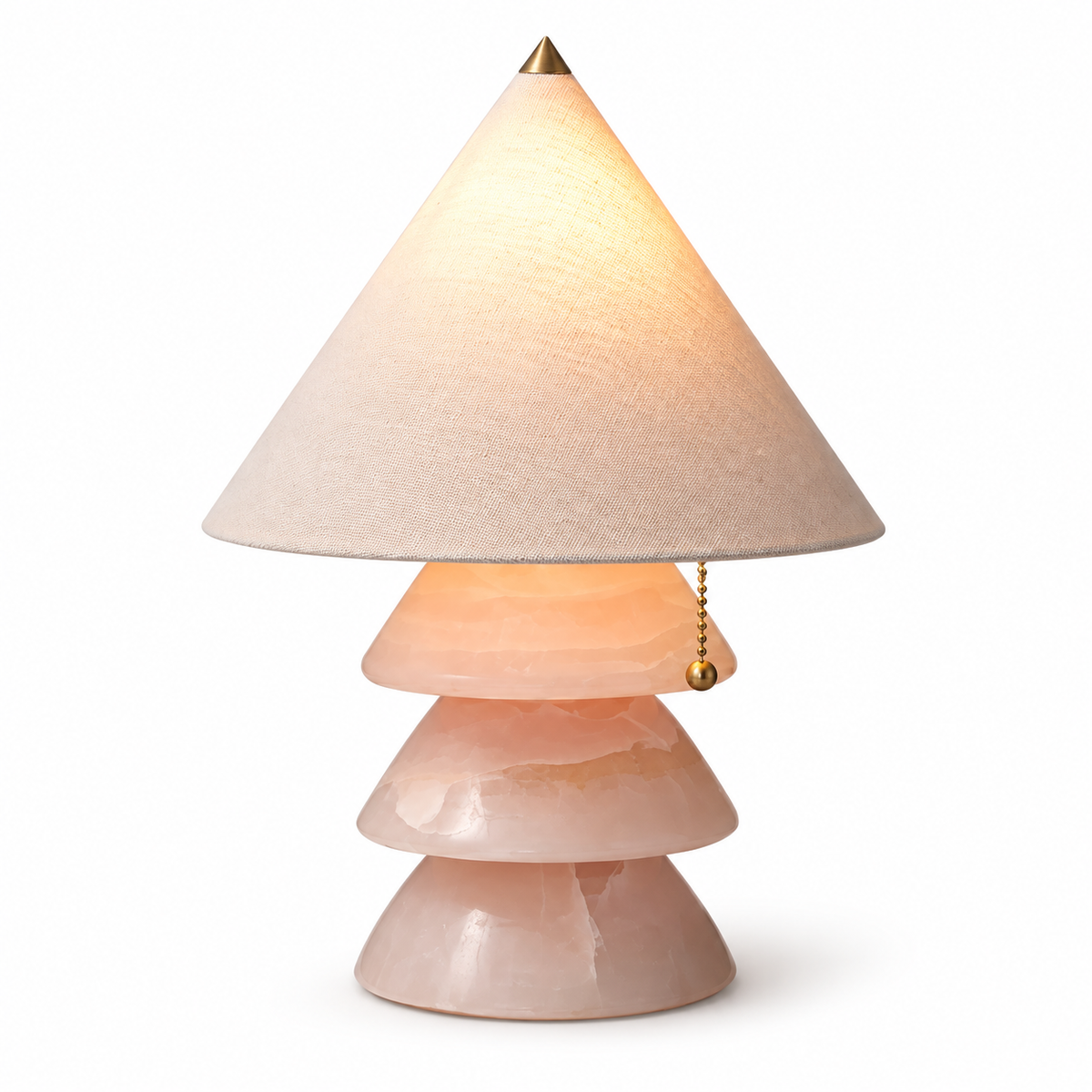 Serena Carved Jade-Style Tree Table Lamp Rose Jade Glowryte