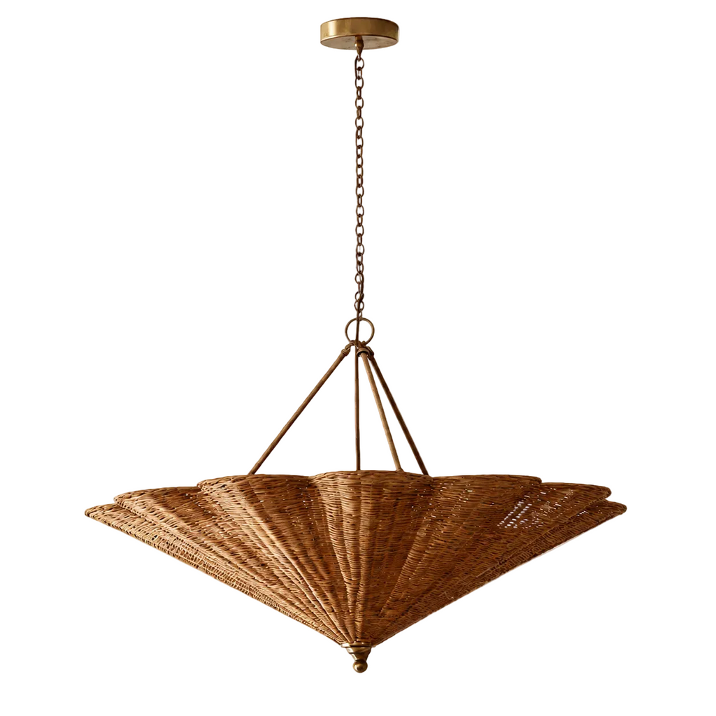 Soleil Rattan Umbrella Pendant Glowryte