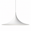 Soren Flared Metal Pendant Light Matte White Glowryte