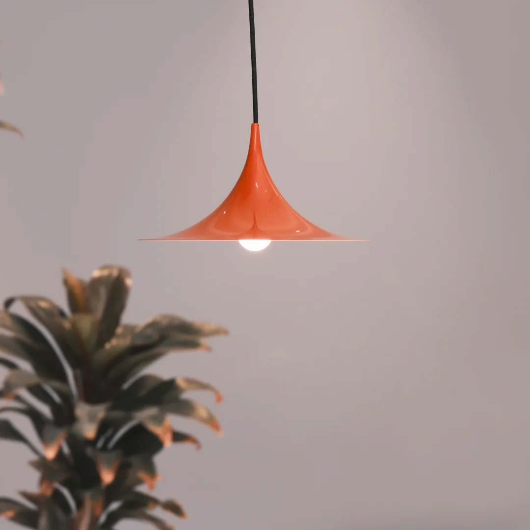 Soren Flared Metal Pendant Light Glowryte