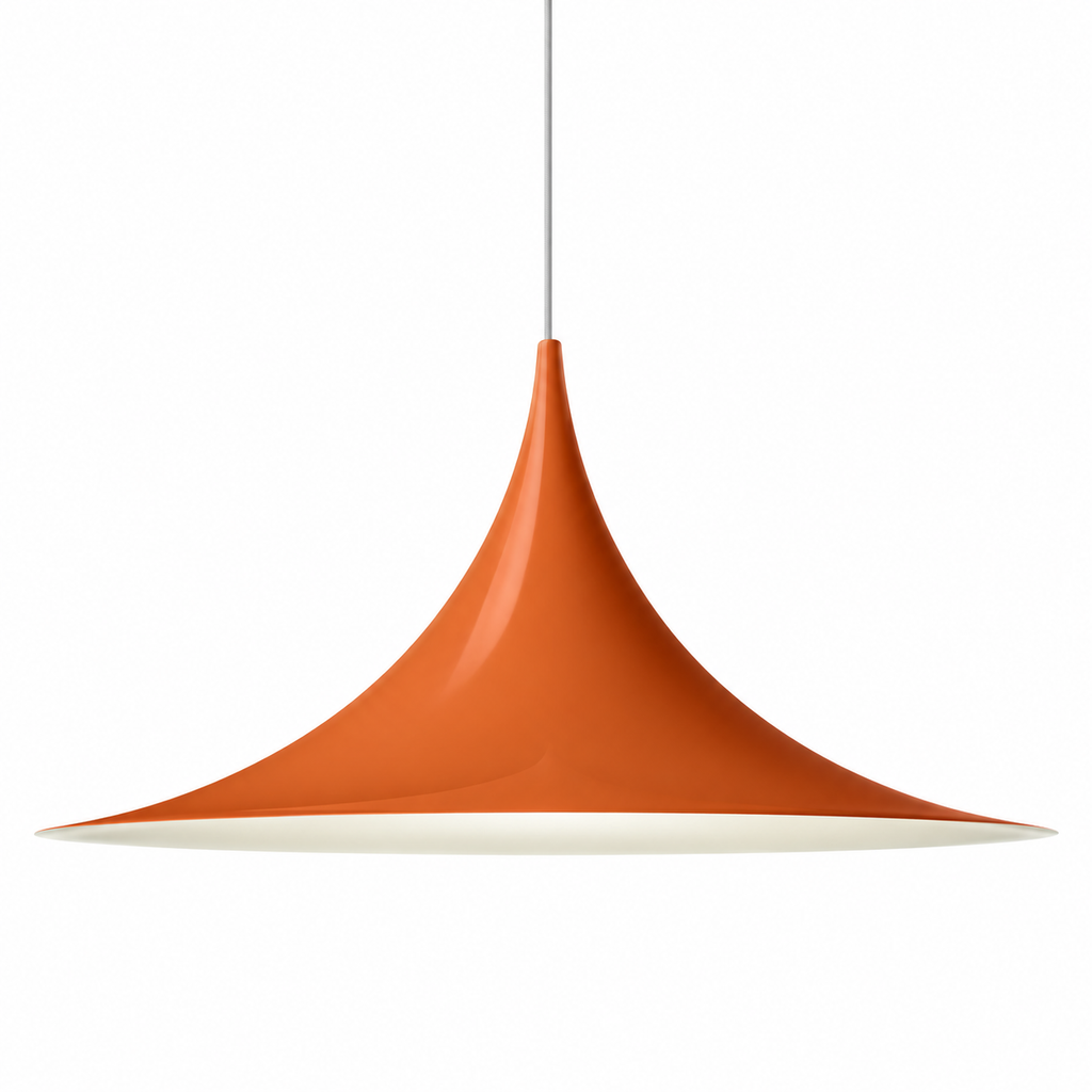 Soren Flared Metal Pendant Light Terracotta Glowryte