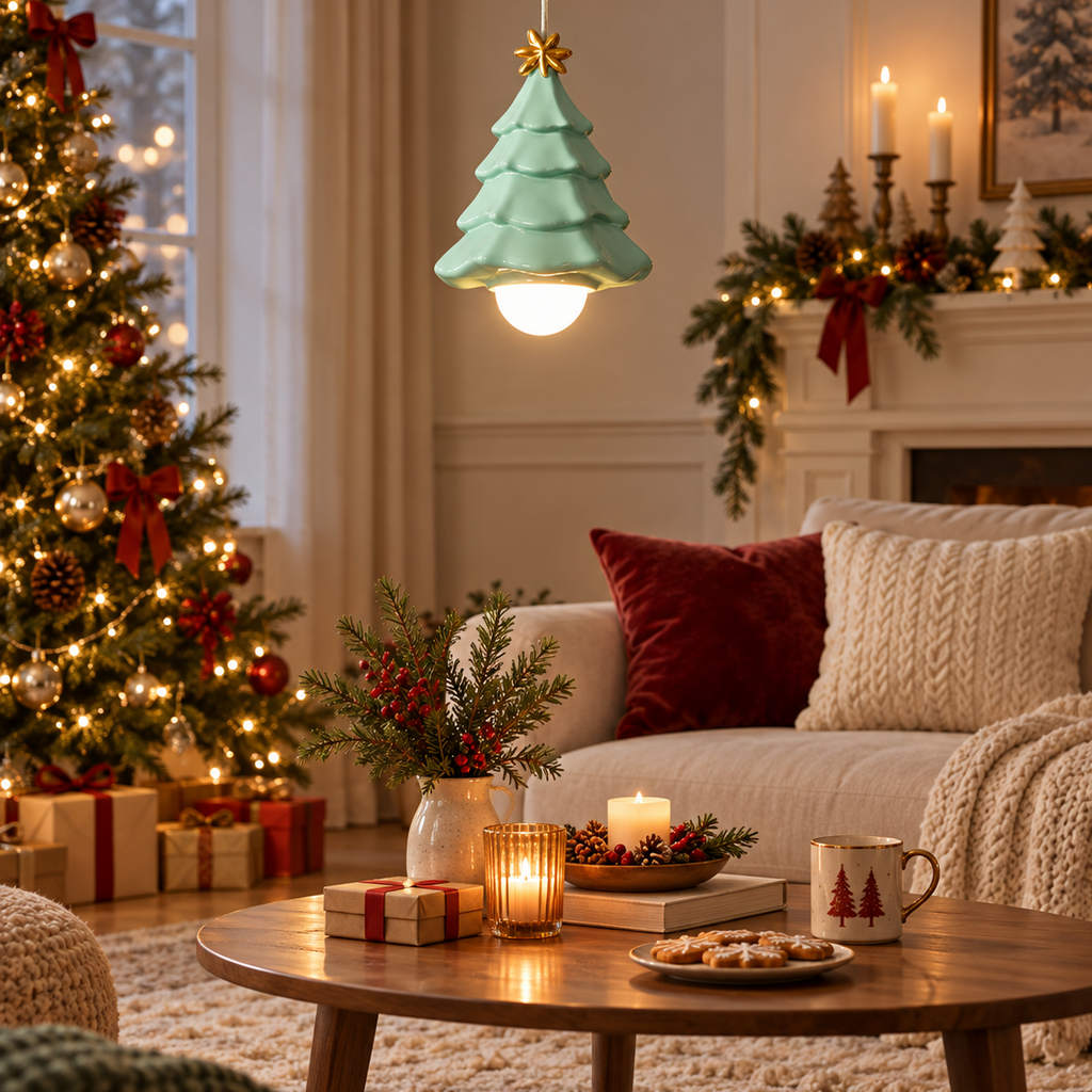 Stella Star-Topped Tree Mini Pendant Light Glowryte