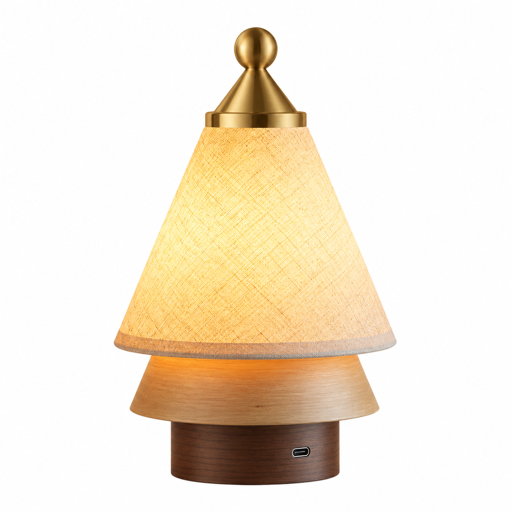 Sylvan Cordless Touch-Dimming Tree Lamp Brushed Brass Glowryte
