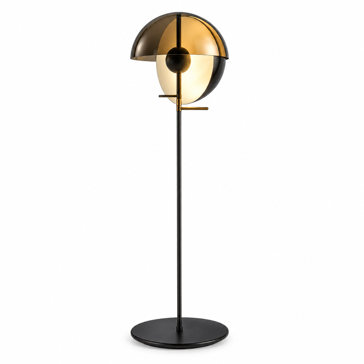 Theia Dual-Shade Glass Floor Lamp Glowryte