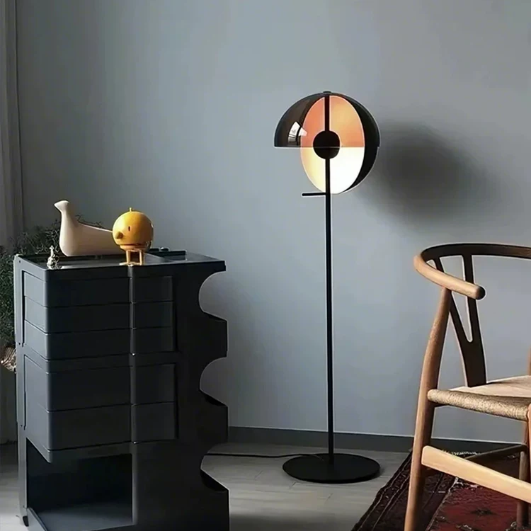 Theia Dual-Shade Glass Floor Lamp Glowryte
