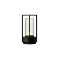 Lux Cylinder Table Lamp Black D 3.5" × H 7" (D 9 × H 18 cm) Glowryte