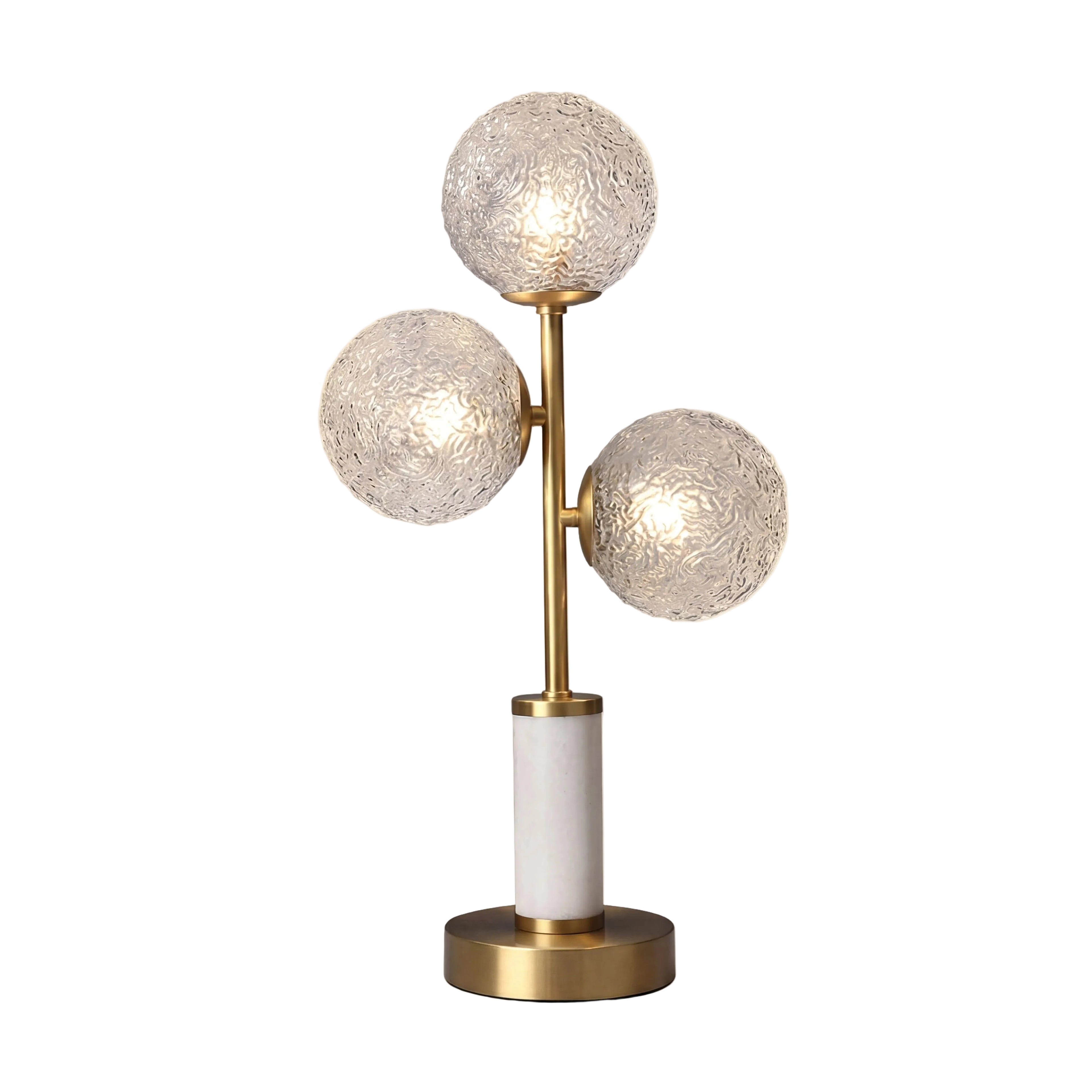 Orla Triple Globe Table Lamp Dia 13" × H 24" (Dia 33 × 61 cm) Glowryte