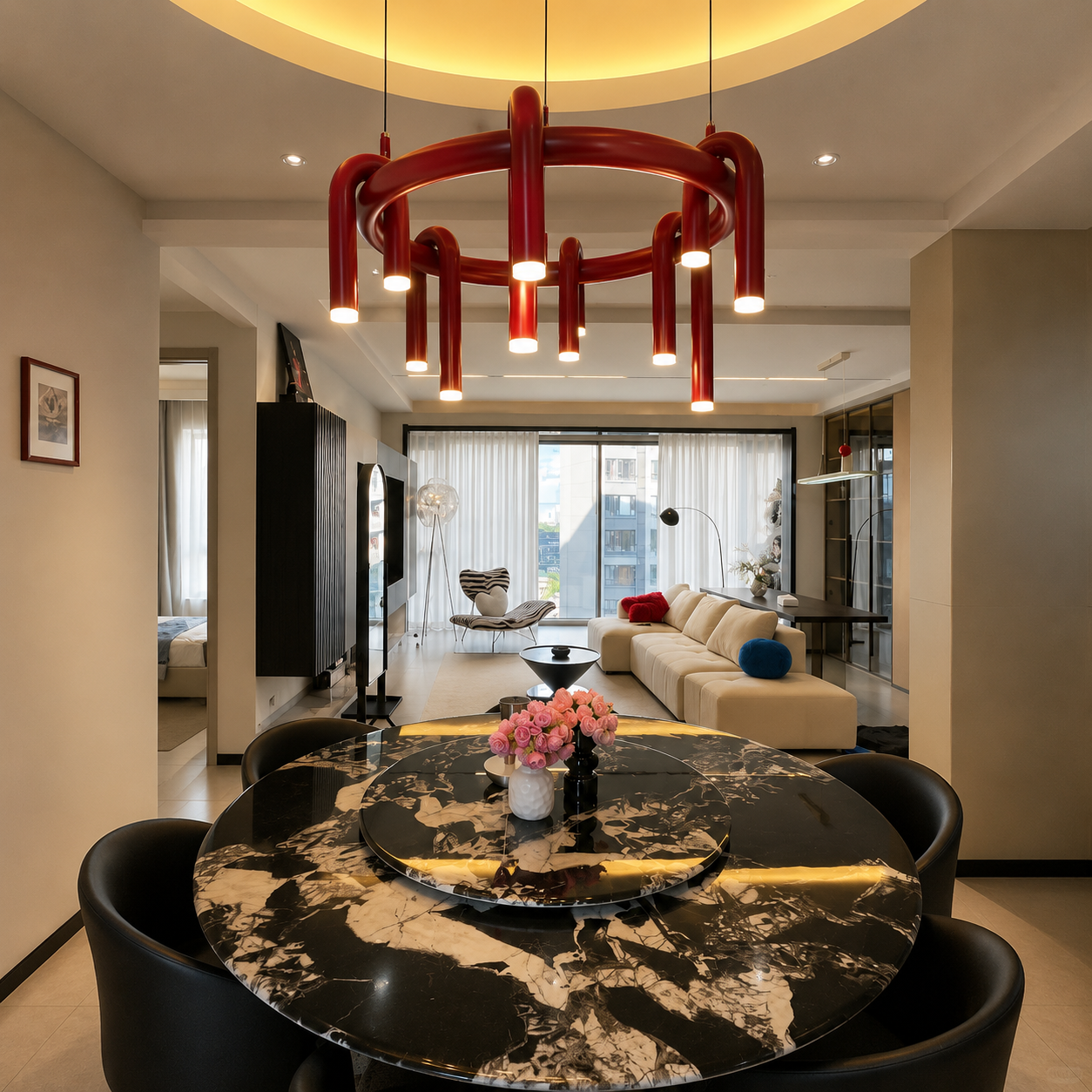U-Loop Round Pendant Light Glowryte