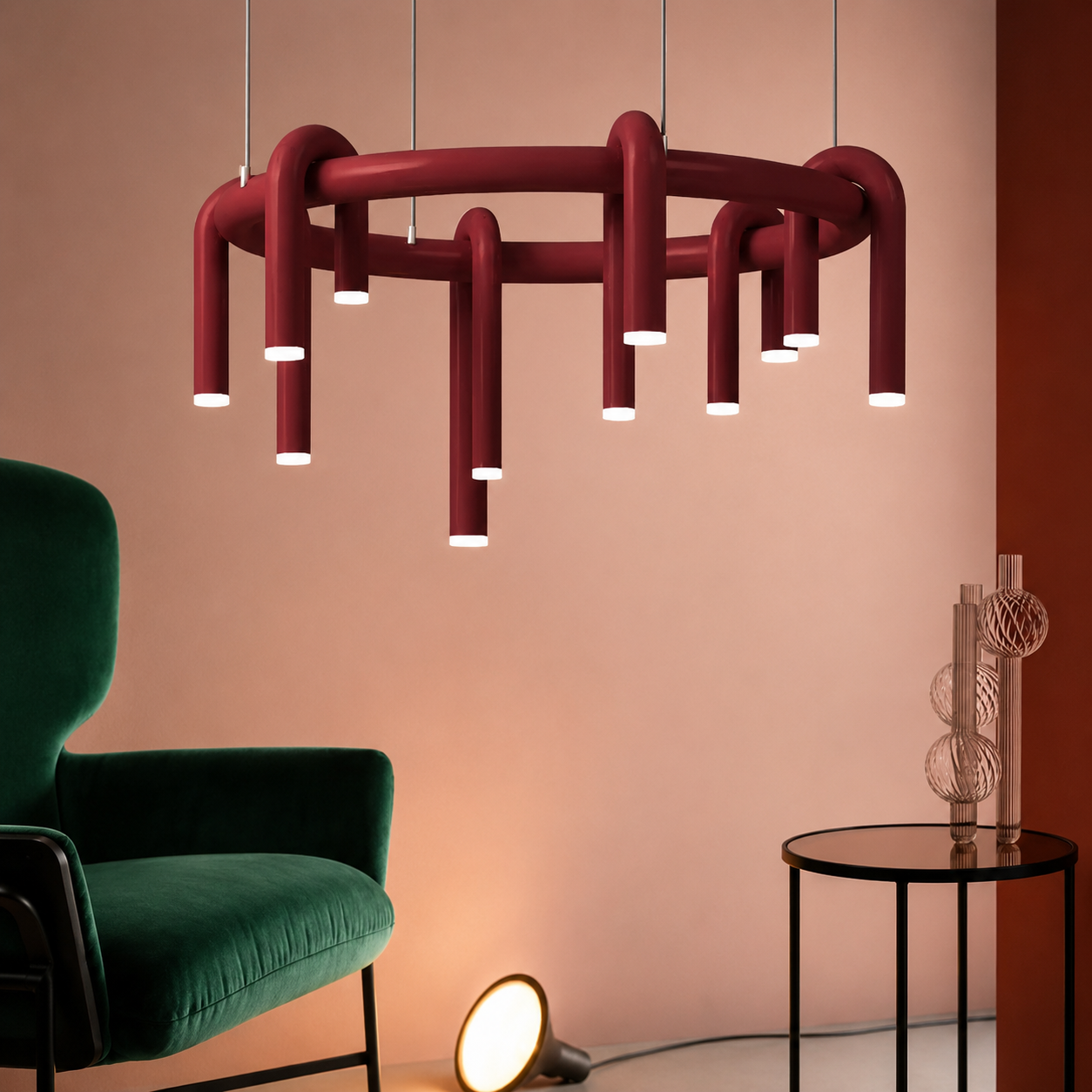 U-Loop Round Pendant Light Glowryte