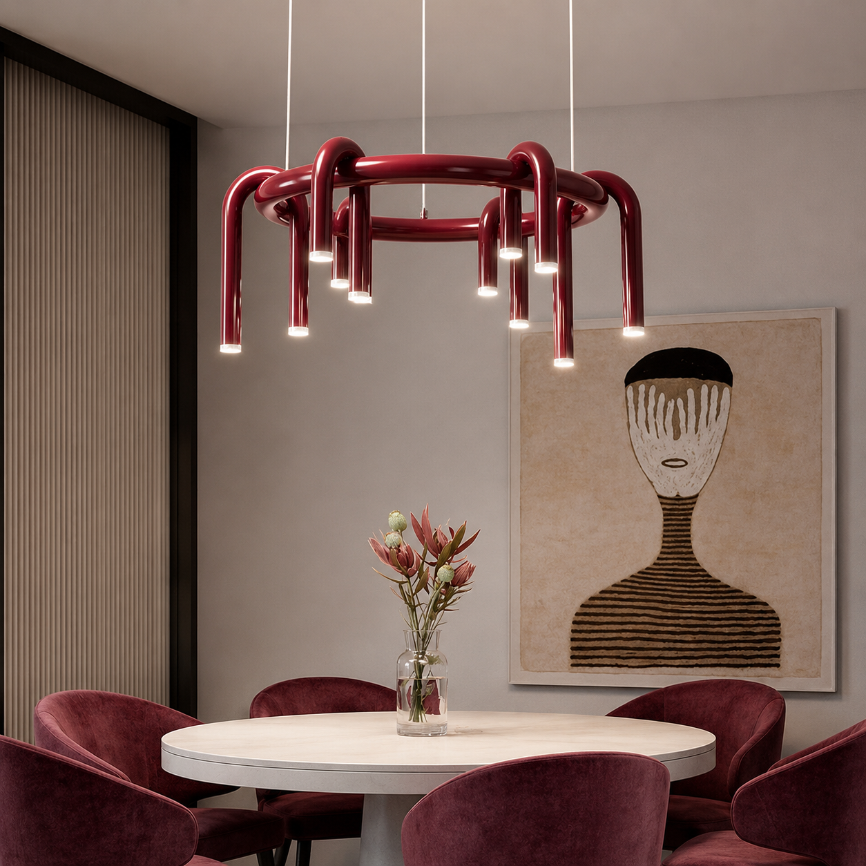 U-Loop Round Pendant Light Glowryte