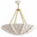 Velour Petal Sculptural Chandelier Antique Brass Glowryte