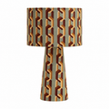 Verona Geometric Fabric Table Lamp Dia 13.8" × H 19.7" (Dia 35 × H 50 cm) Glowryte