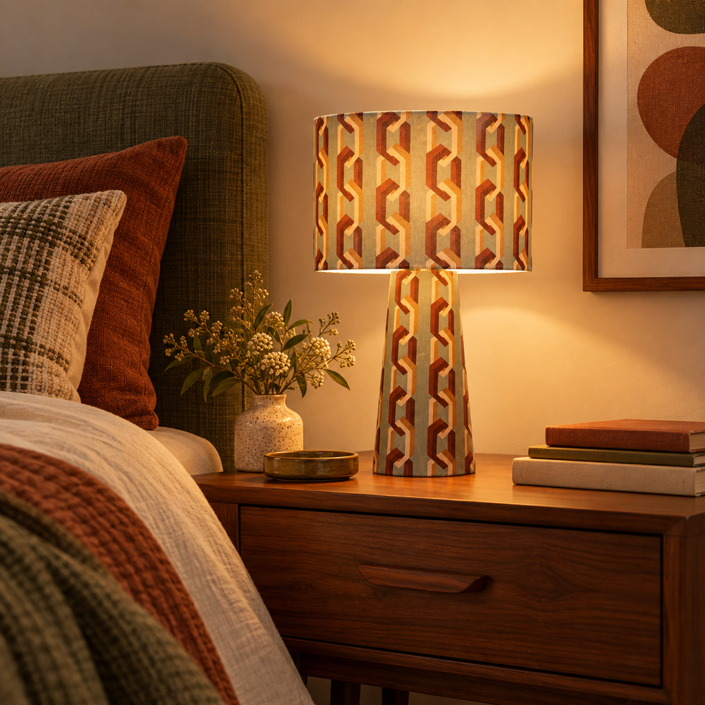 Verona Geometric Fabric Table Lamp
