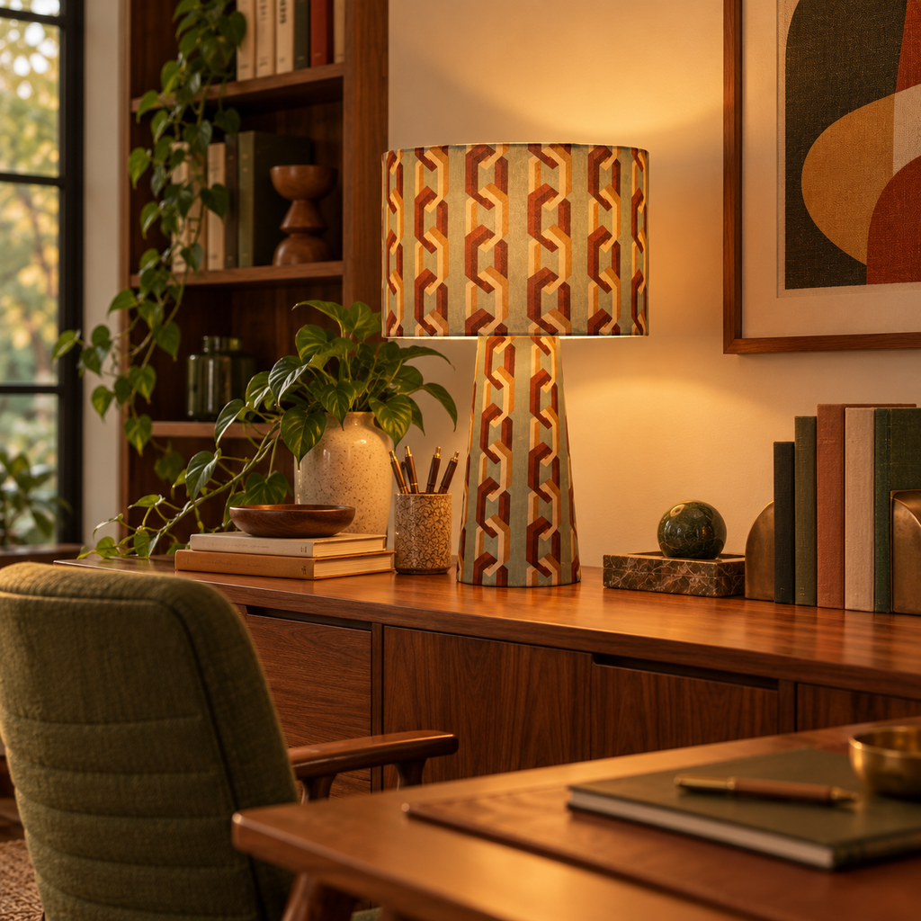 Verona Geometric Fabric Table Lamp