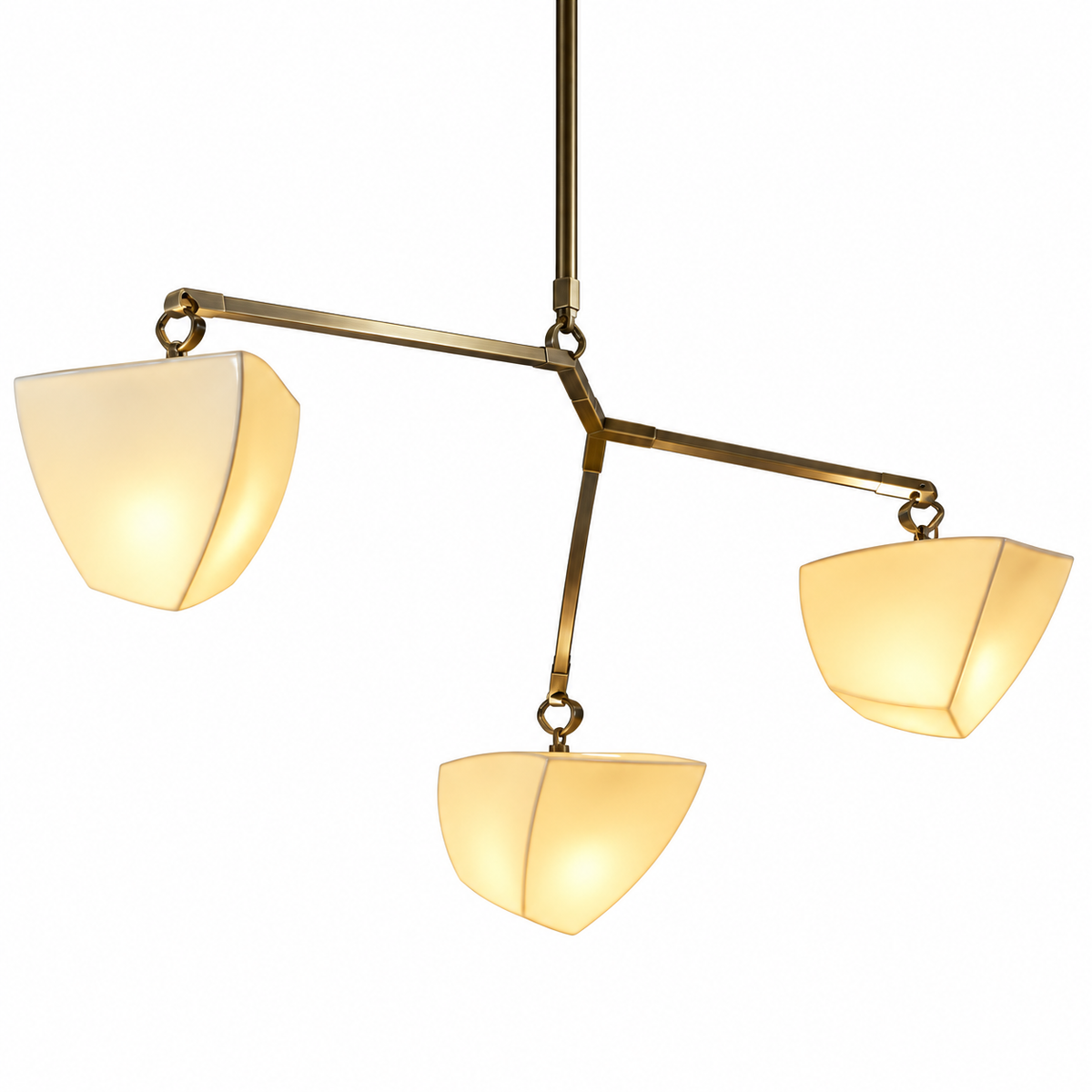 Vesper Brass Branching Chandelier Glowryte