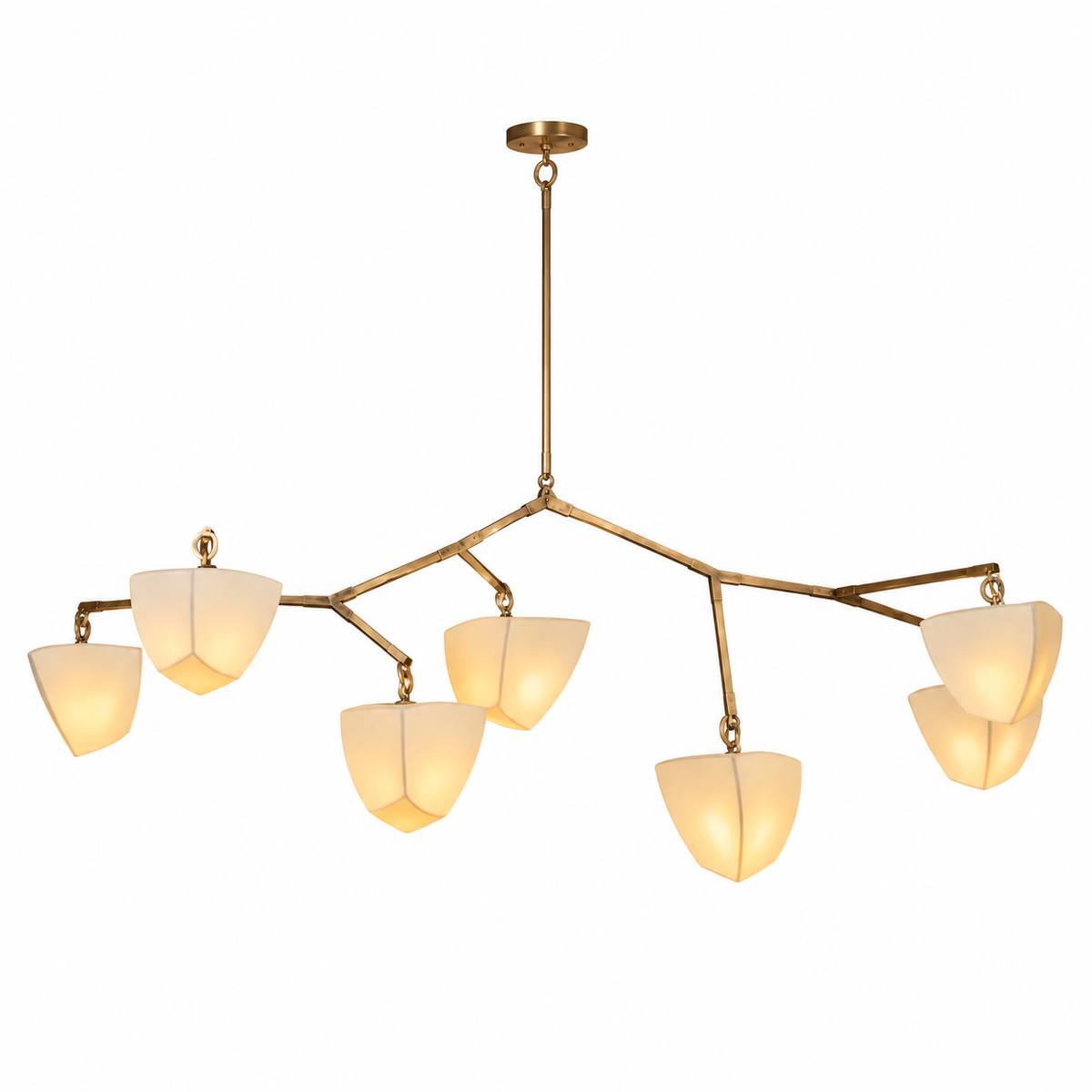 Vesper Brass Branching Chandelier Glowryte