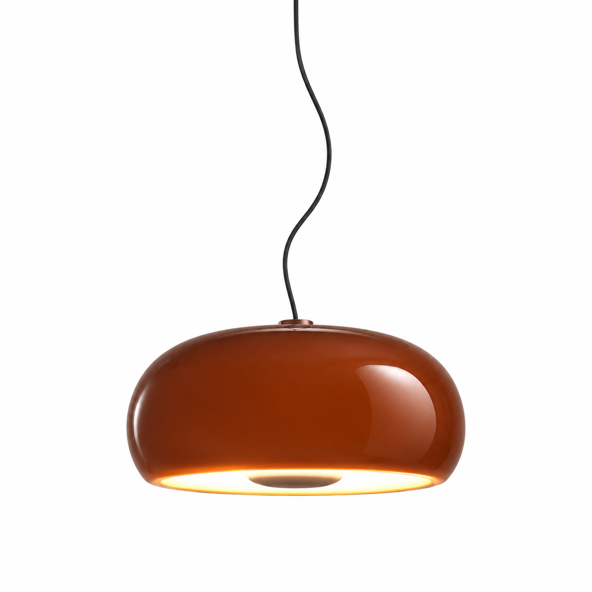 Vetra Blown Glass Pendant Light Amber Glowryte