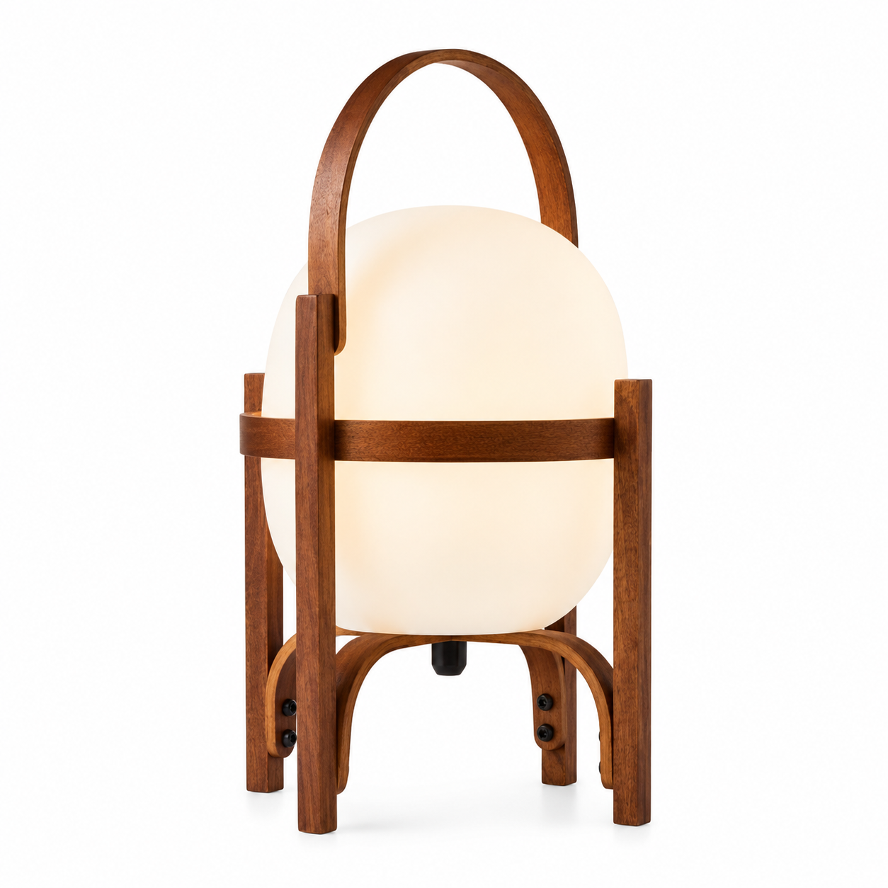 Wabi Wood Glass Table Lamp Glowryte