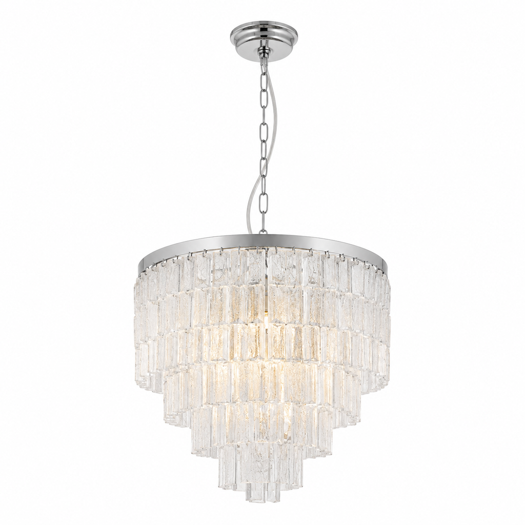 Maris Capiz Tiered Chandelier Glowryte