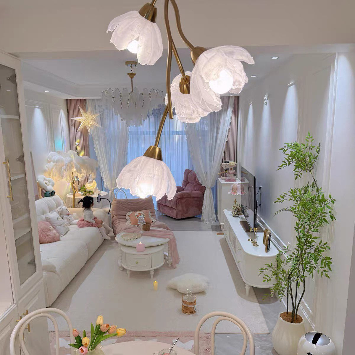 Floral Branch Chandelier Glowryte