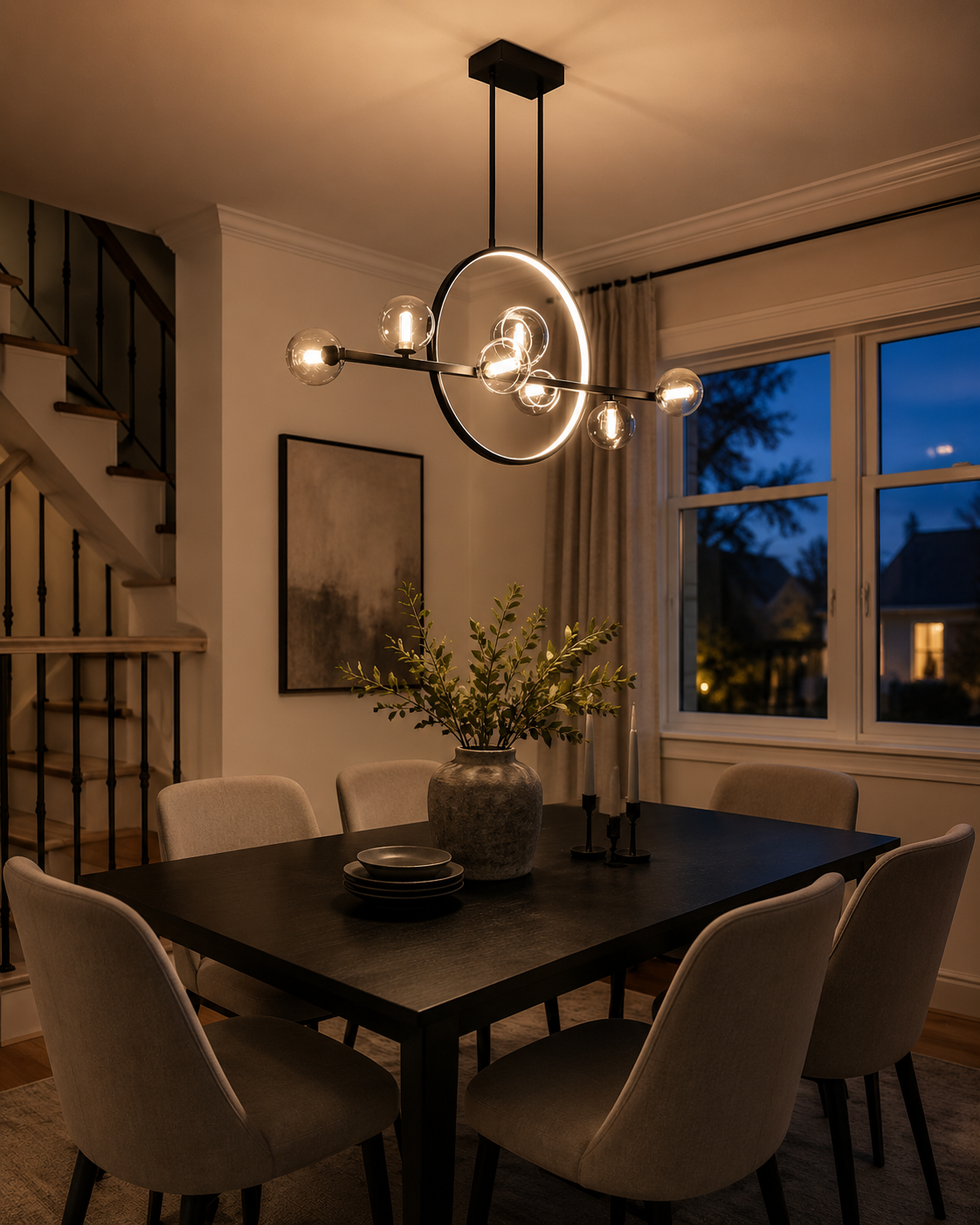 Cove Bubble Ring Chandelier Glowryte