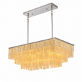 Shell Tiered Rectangle Chandelier Glowryte