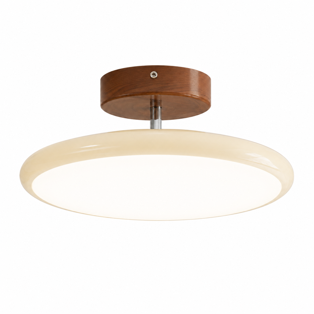 Mira Tri-Color Flush Mount Cream White Glowryte