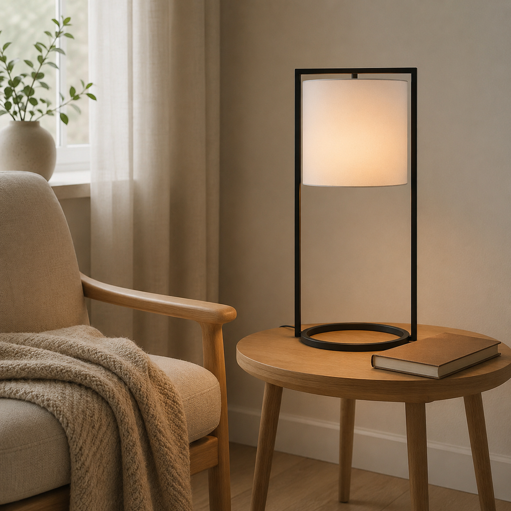 Frame Matte Black Table Lamp