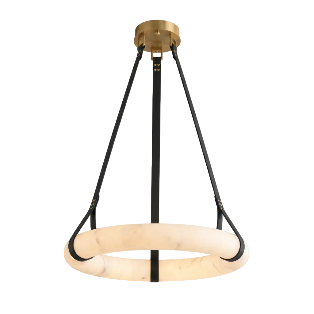 Oslo Alabaster Ring Chandelier Glowryte