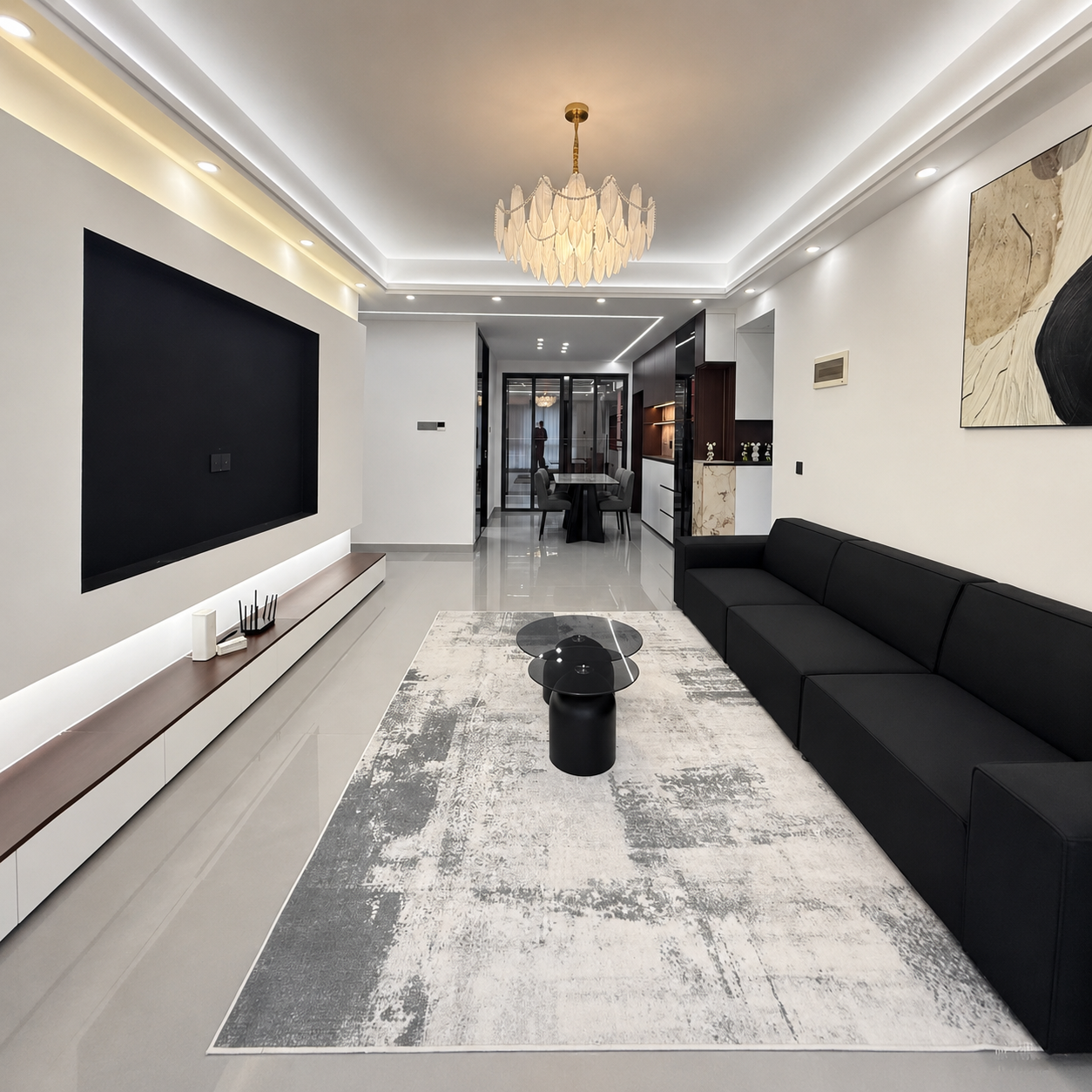 Plume Pearl Chandelier Glowryte