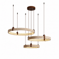 Strata Travertine Ring Chandelier W 41.7" × H 2.2" (W 106 × H 5.5 cm) Glowryte