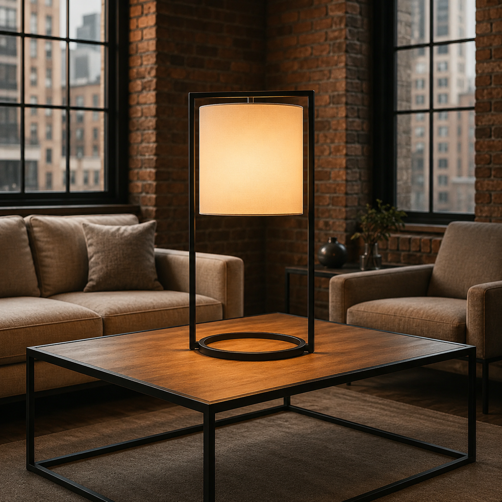 Frame Matte Black Table Lamp